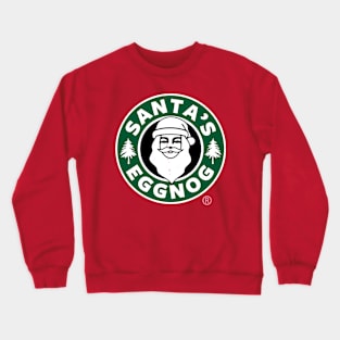 Santa's Eggnog Funny Holiday Christmas Winter Logo Parody Crewneck Sweatshirt